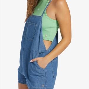 Roxy Denim Fresh Overalls Coveralls Shortalls S